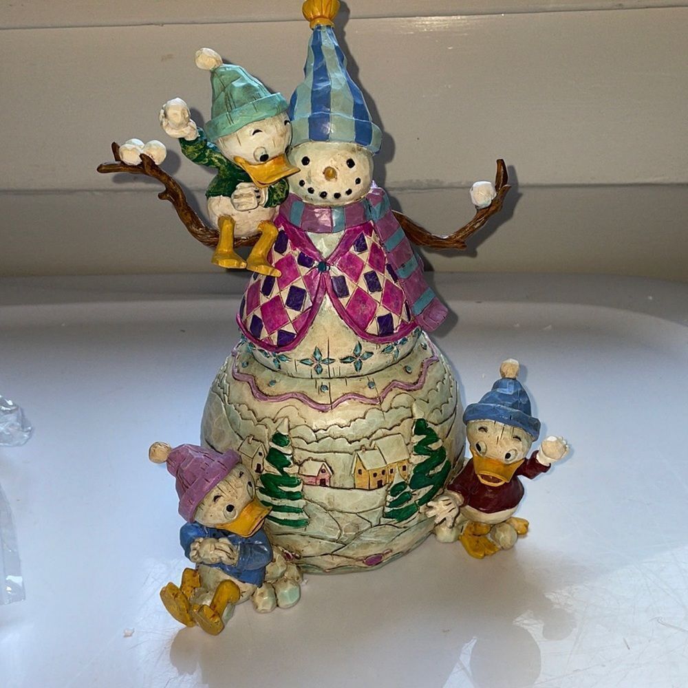 New in Box Jim Shore Disney Traditions Country Christmas Fun Snowman Figurine